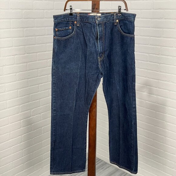 Levis 517 Jeans Men 40Wx30L Blue Bootcut Black Bat Wing Cotton Denim VTG - Picture 1 of 12